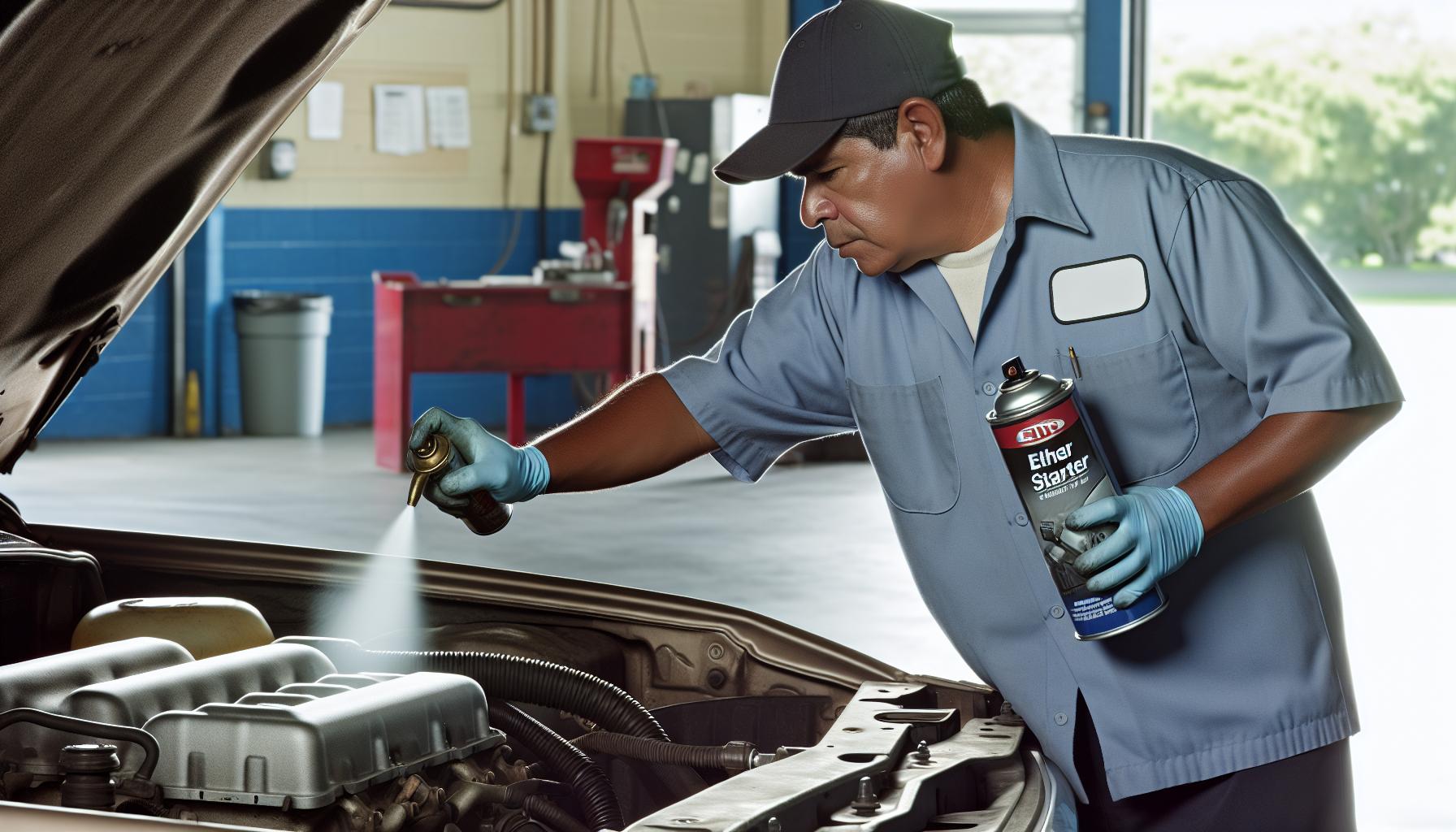 Uso del Éter Arrancador en Motores de Gasolina