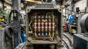 Caja de conexiones de motor electrico trifasico de 12 terminales para arranque estrella triangulo en baja tension